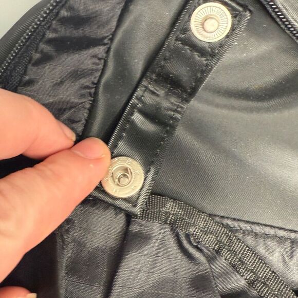 Kenneth Cole Reaction Black Messenger Laptop Bag 14.6” Satin PVC Organizer - Picture 11 of 16